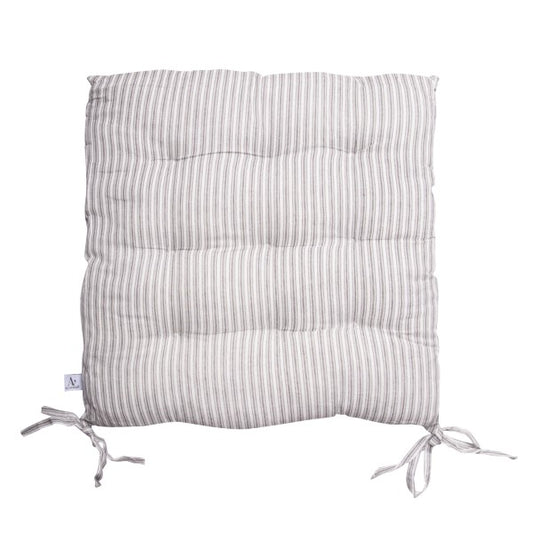 Stuhlkissen 40x40cm dunkelgrau gestreift