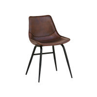 Stuhl mit Ledersitzfläche