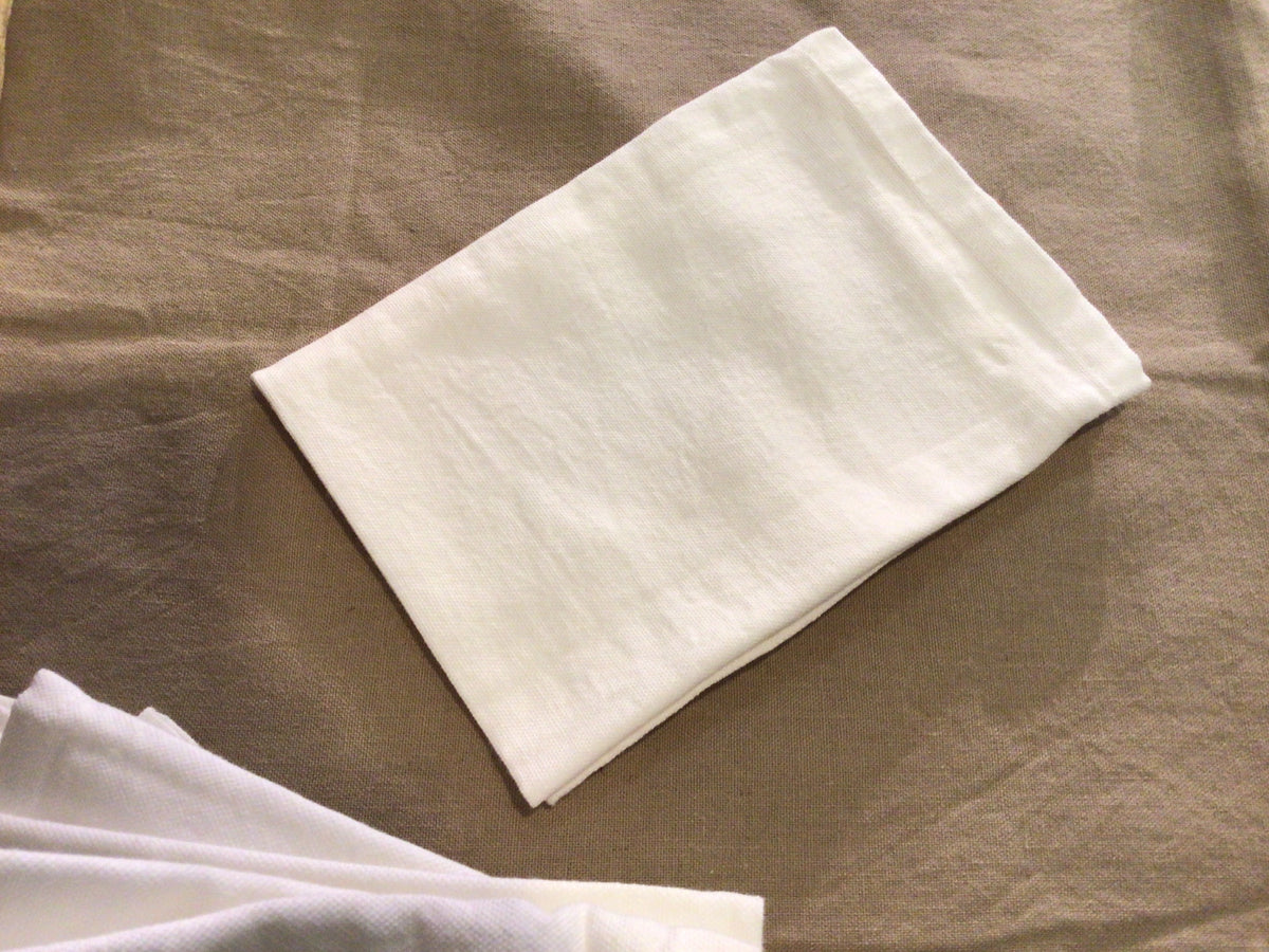 Serviette aus Stoff 40x40 cm Weiß – Wandelbar ~Möbel- & Raumgestaltung~