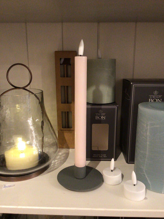 LED Stabkerze im 2er Set rose