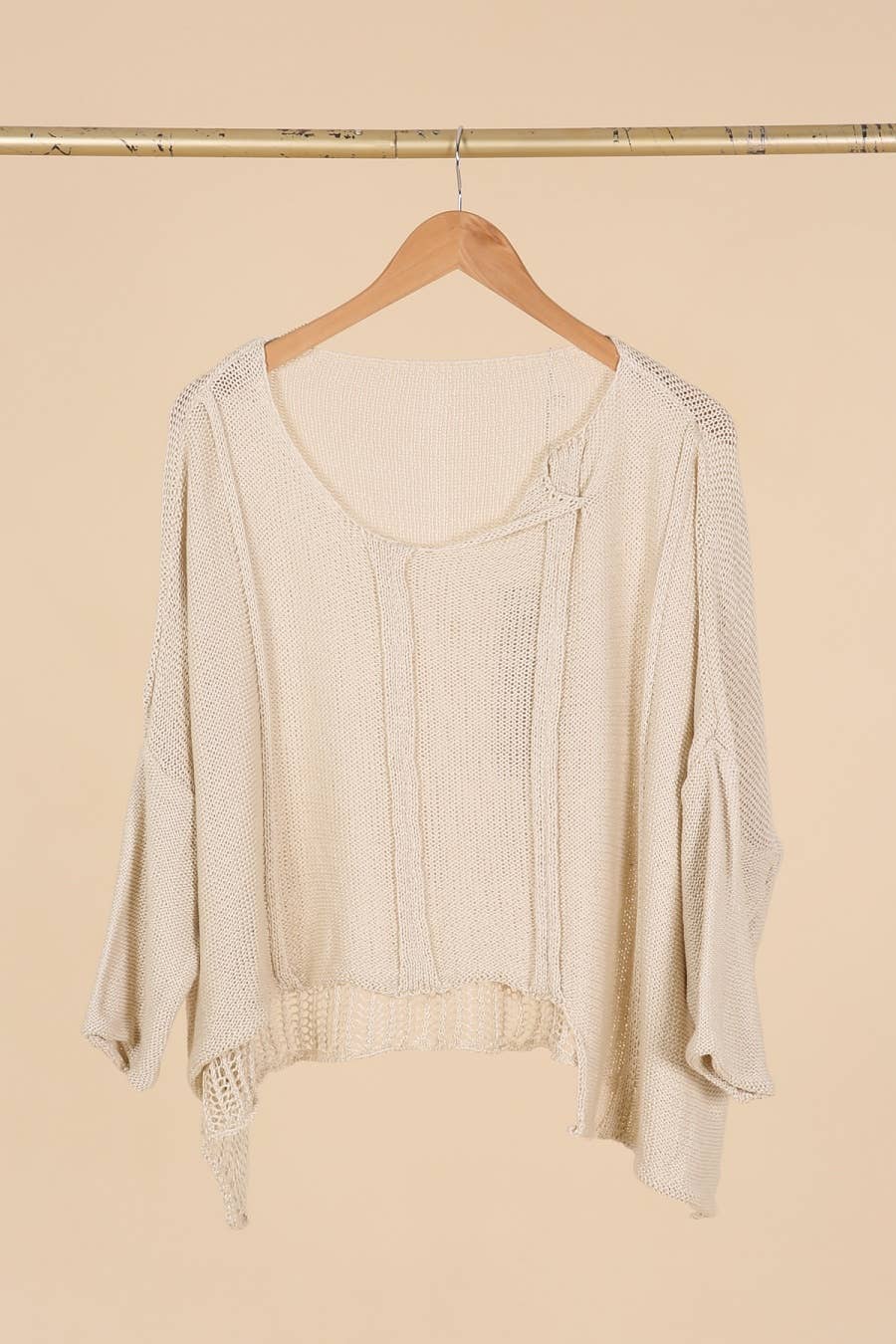 Pullover aus 100 % Baumwolle: Beige