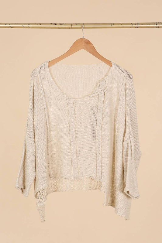 Pullover aus 100 % Baumwolle: Beige