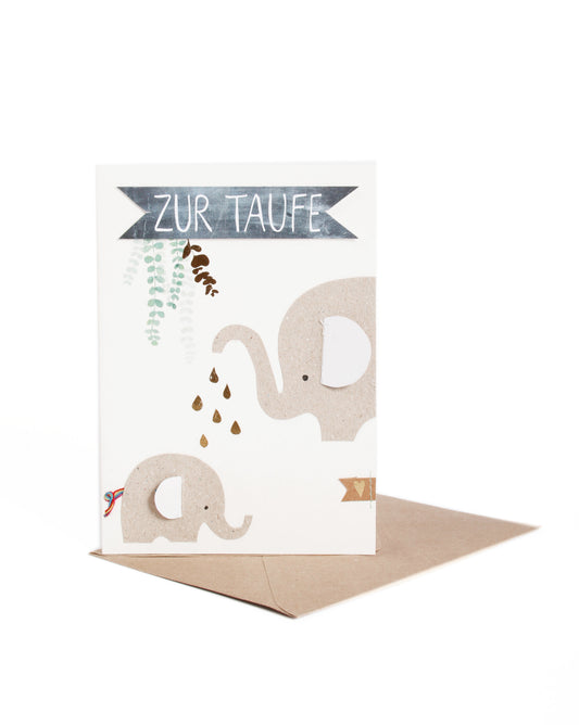 Taufkarte Elefant