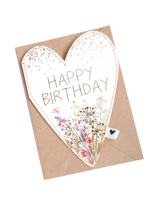Herzkarte Happy Birthday