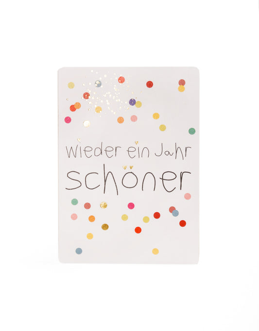Postkarte Wieder ein Jahr schöner