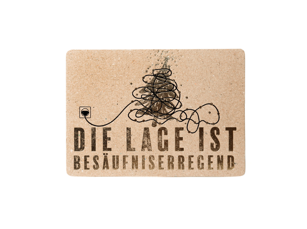 Winter Postkarten. Die Lage ist...