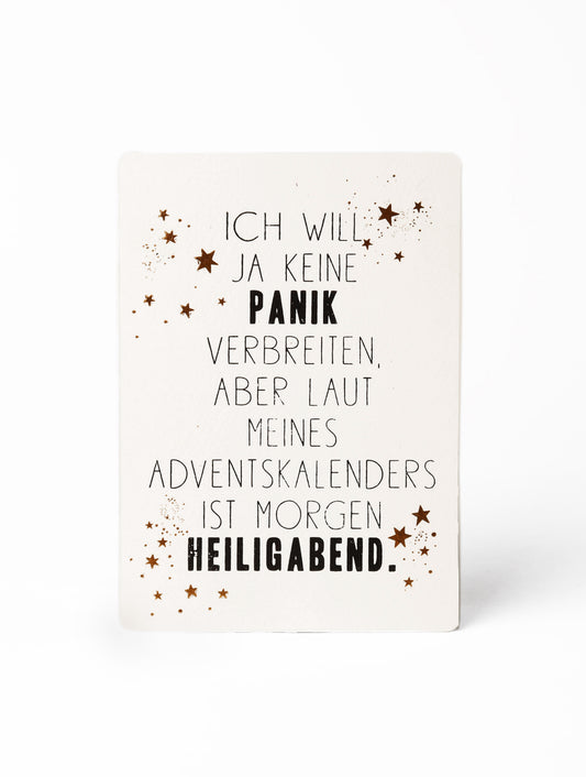 Winter Postkarten. Ich will ja keine Panik...