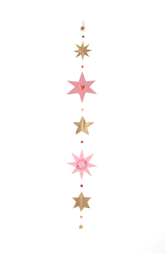 Grosse Sternenketten. Rosa