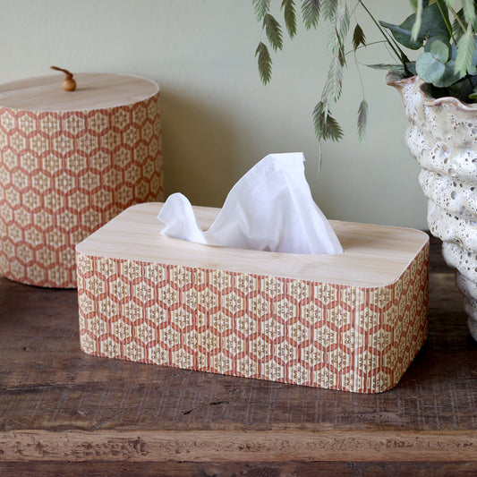 Schachtel aus Bambus Amilly coral blush