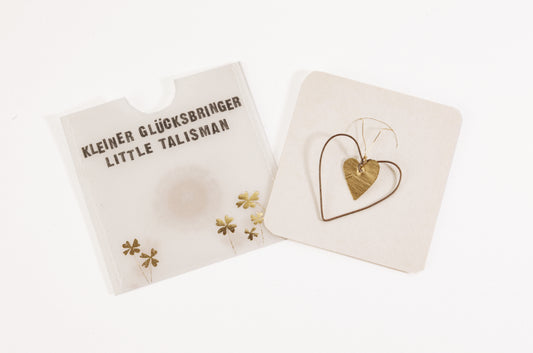 Kleine Goldglücksbringer. Herz