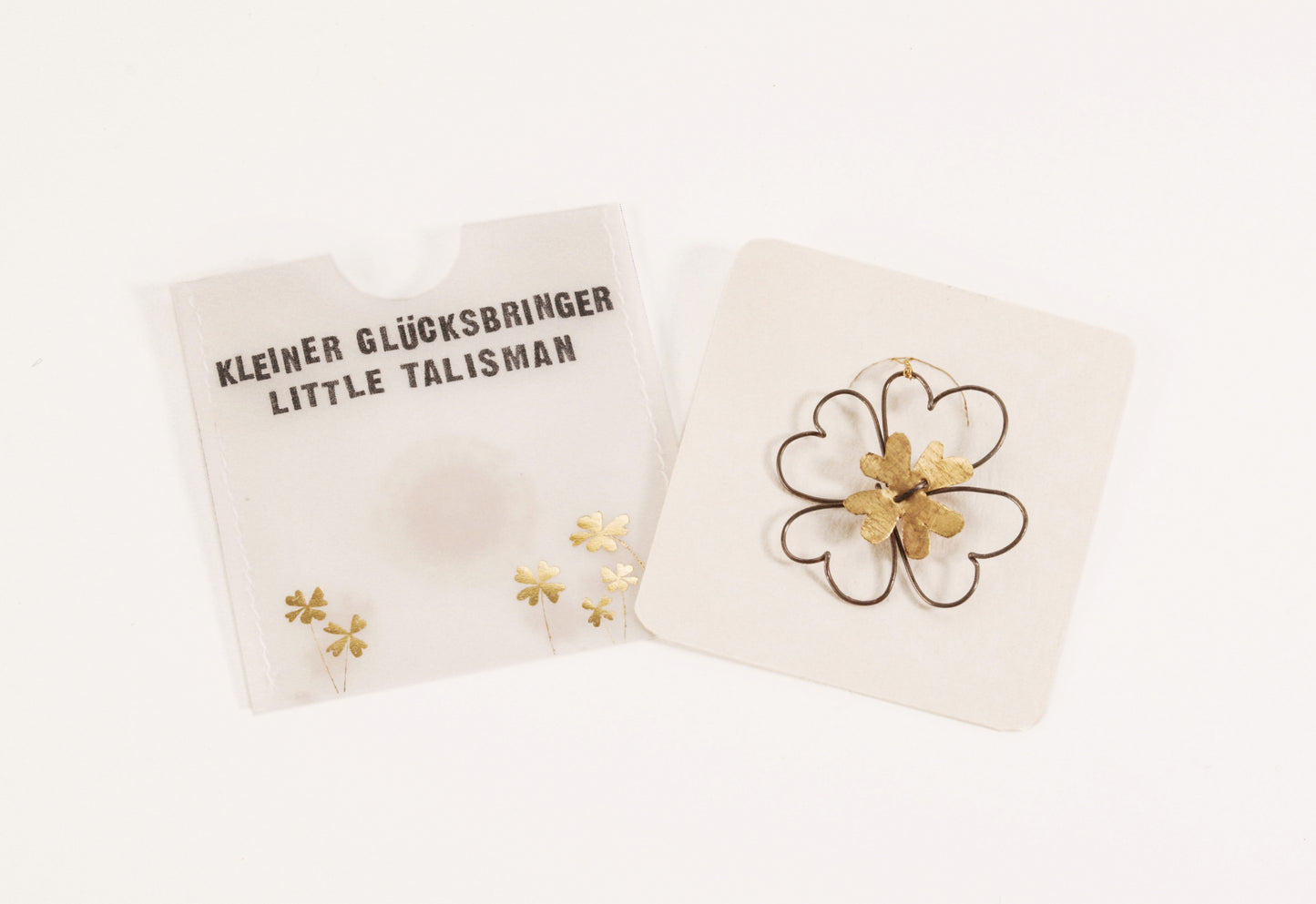 Kleine Goldglücksbringer. Glücksklee