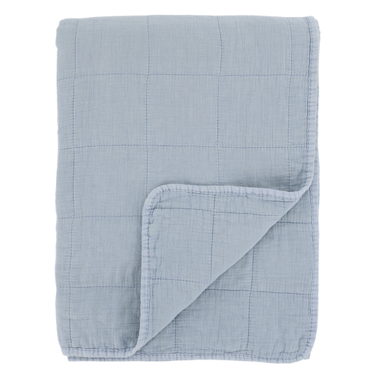 Decke / Tagesdecke / Quilt Vintage sky blue 180x130 cm