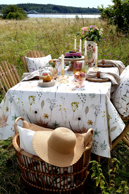 Tischdecke  mit Blumendruck