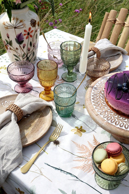 Tischdecke  mit Blumendruck