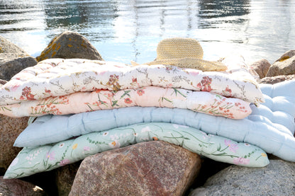 Matratze/Auflage mit Blumenmuster verte 100x60 cm