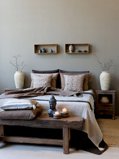 Decke / Bettdecke aus Garnüberschuss latte 260x240cm