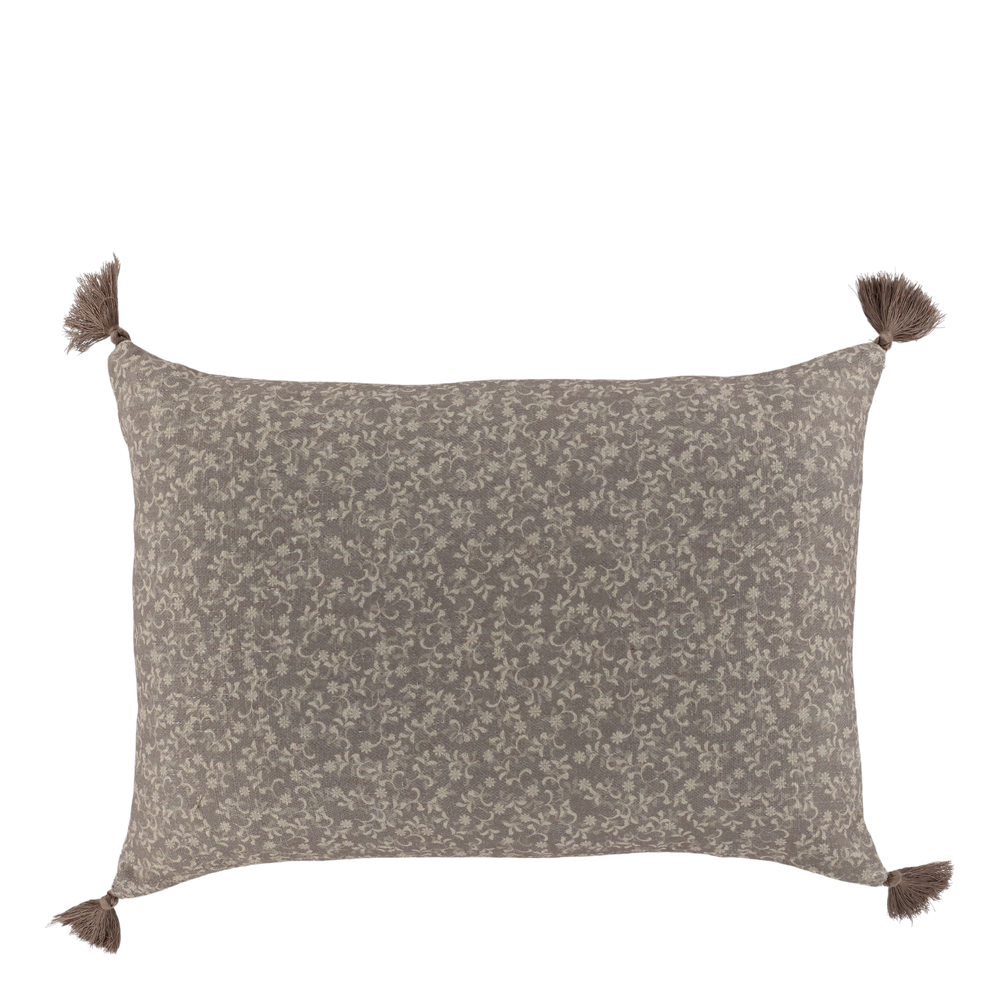 Kissebezug mit Quasten und Blumenmotiv 50x35 cm