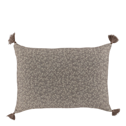 Kissebezug mit Quasten und Blumenmotiv 50x35 cm