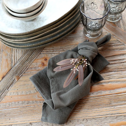 Serviette aus Stoff 40x40 cm olive