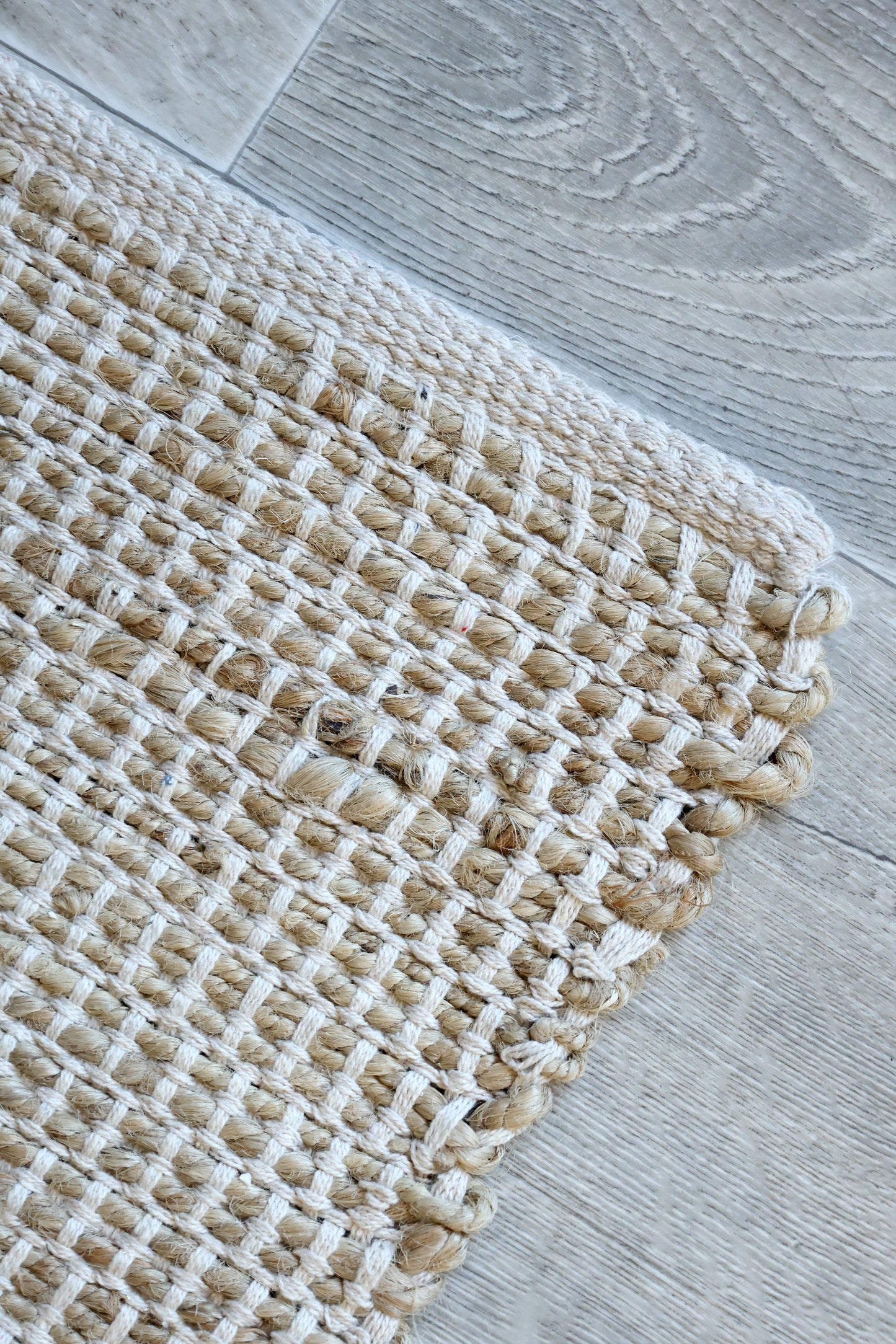 Teppich Jute und Baumwolle 90x60 cm