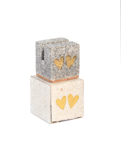 Mini Kartenhalter Zwei Herzen