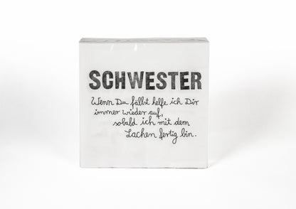Familien Servietten. Schwester