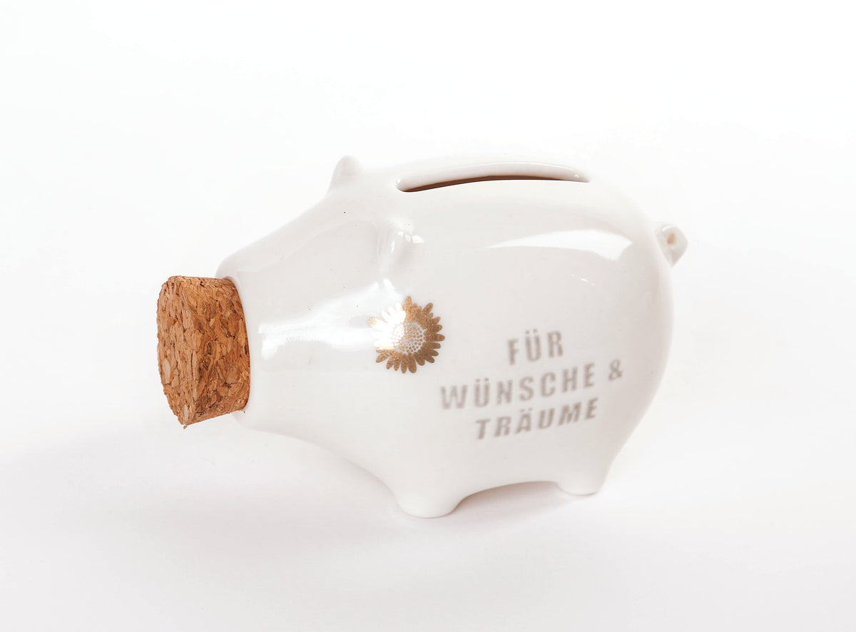 Kleines Schweinchen Für Wünsche & Träume. Sparschwein