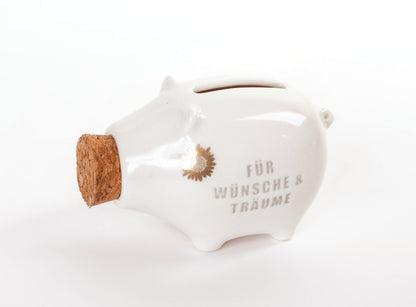 Kleines Schweinchen Für Wünsche & Träume. Sparschwein