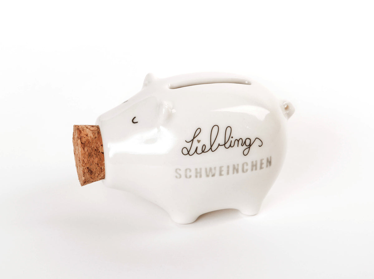Kleines Schweinchen Lieblingsschwein. Sparschwein