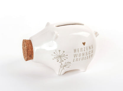 Kleines Schweinchen Herzens-Wunsch-Erfüller. Sparschwein