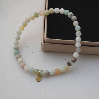 PEARL Armband: Aquamarin