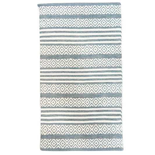 Teppich Baumwolle 120x180 cm hellblau
