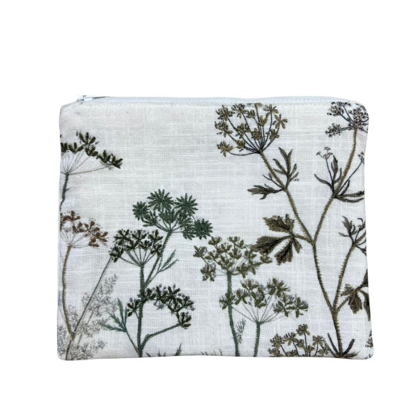 Tasche / Beutel bestickte Hogweed-Blume, Baumwolle