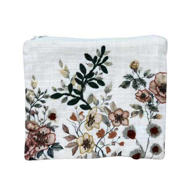 Tasche / Beutel bestickte Wildrosen, Baumwolle
