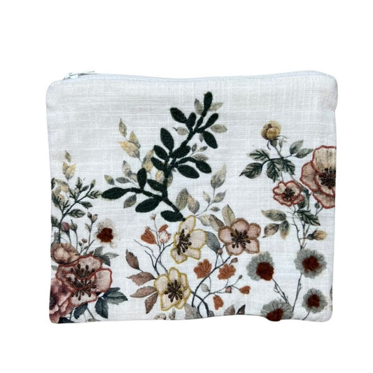 Tasche / Beutel bestickte Wildrosen, Baumwolle
