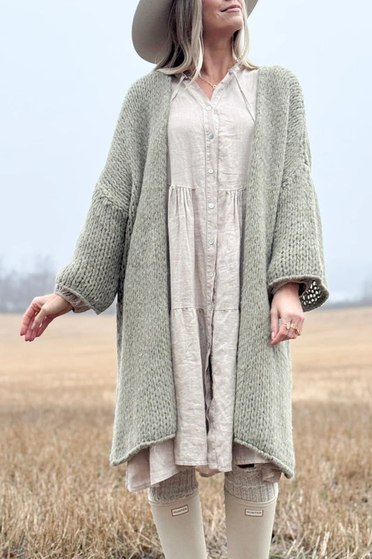 Strickjacke Soft Muse salbeigrün