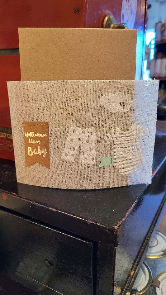 Lichtpost „Willkommen kleines Baby“
