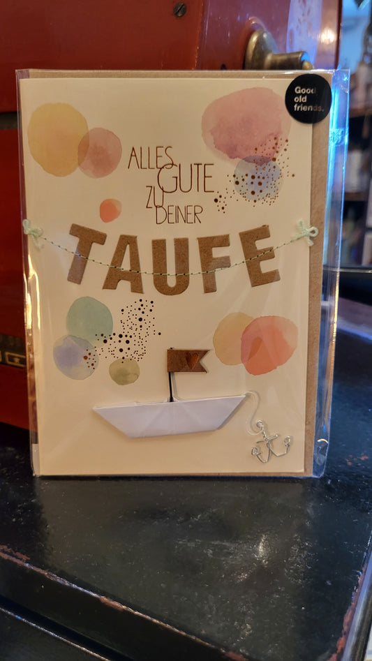 Taufkarte Girlande