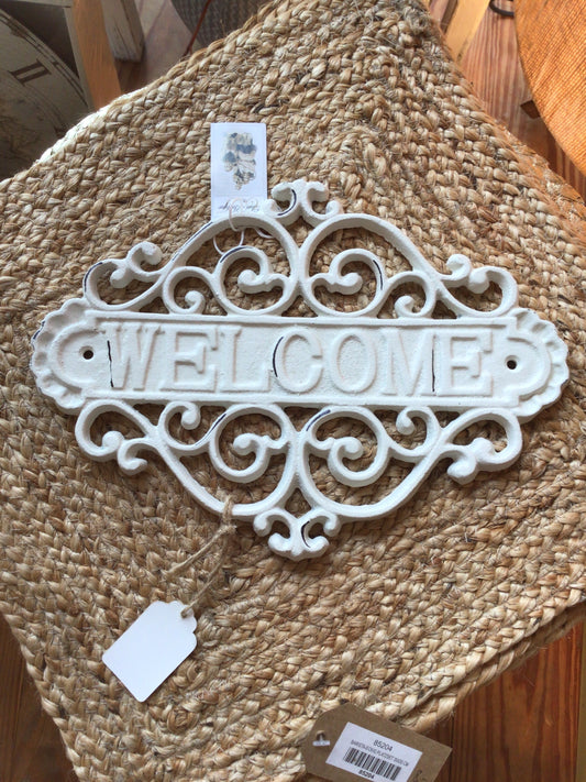 Schild "Welcome"