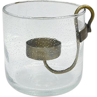 Windlicht mit Kerzenhalter für Teelichter VERRE