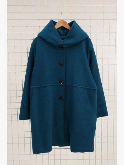 Mantel 80 % Wolle, 20 % Polyester, hergestellt in Italien: Mittelgrau