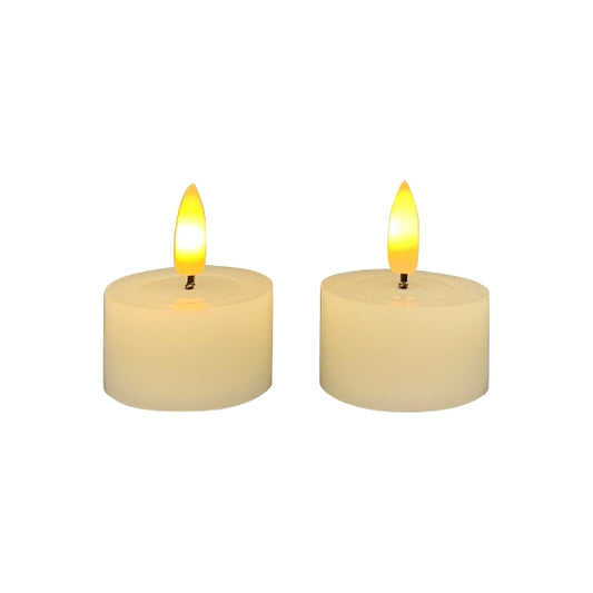 LED Teelicht im 2er Set Creme