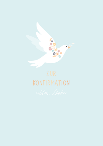 Konfirmationskarte Zur Konfirmation Alles Liebe Taube