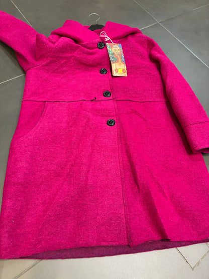 Mantel 80 % Wolle, 20 % Polyester, hergestellt in Italien: Mittelgrau