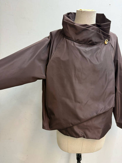 Leichte Jacke mit überkreuztem Stehkragen: Gris / 7690 Einheitsgröße