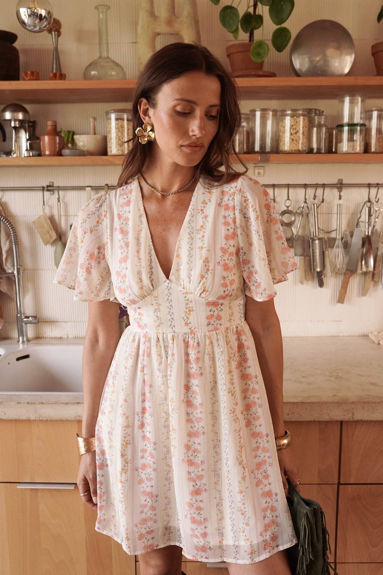 Kleid Kassiane: Beige / M