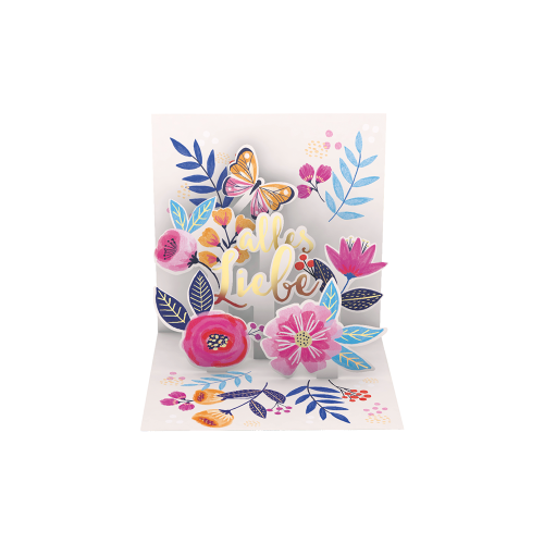 "Zum Geburtstag Alles Liebe" Pretty PopUp Cards
