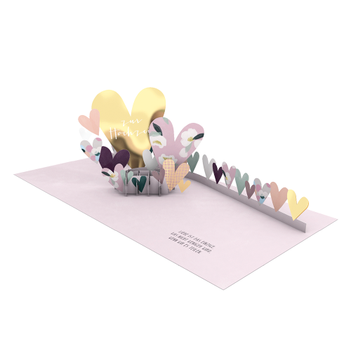 "Zur Hochzeit" Pretty PopUp Cards