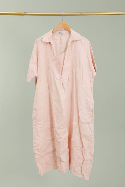 Kleid 2902 aus 100 % Leinen: Rosa