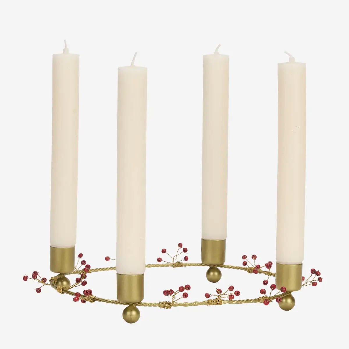 Kerzenhalter / Adventskranz rund mit Verzierung